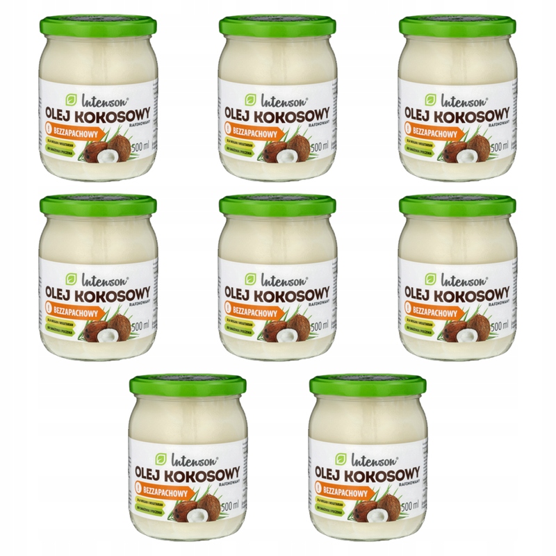 Intenson Olej kokosowy rafinowany 500 ml X8