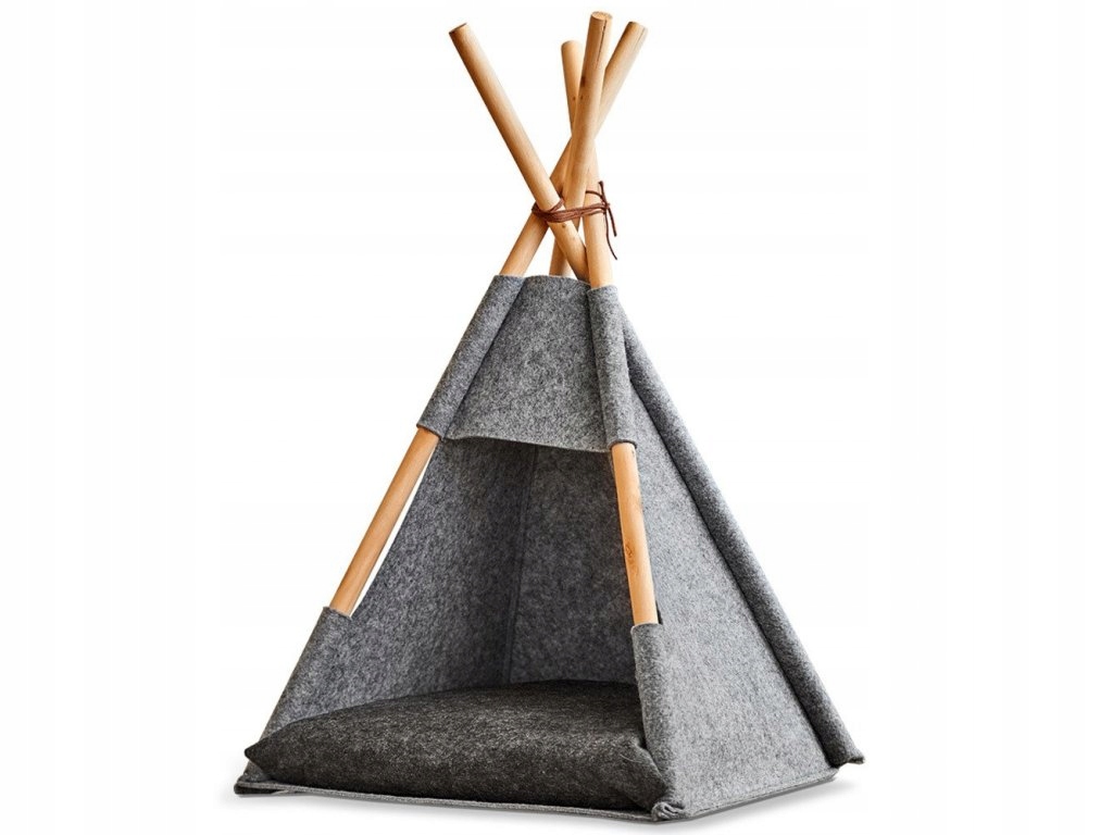 Levně Stan pro kočky týpí, pelíšek, šedý Zeller