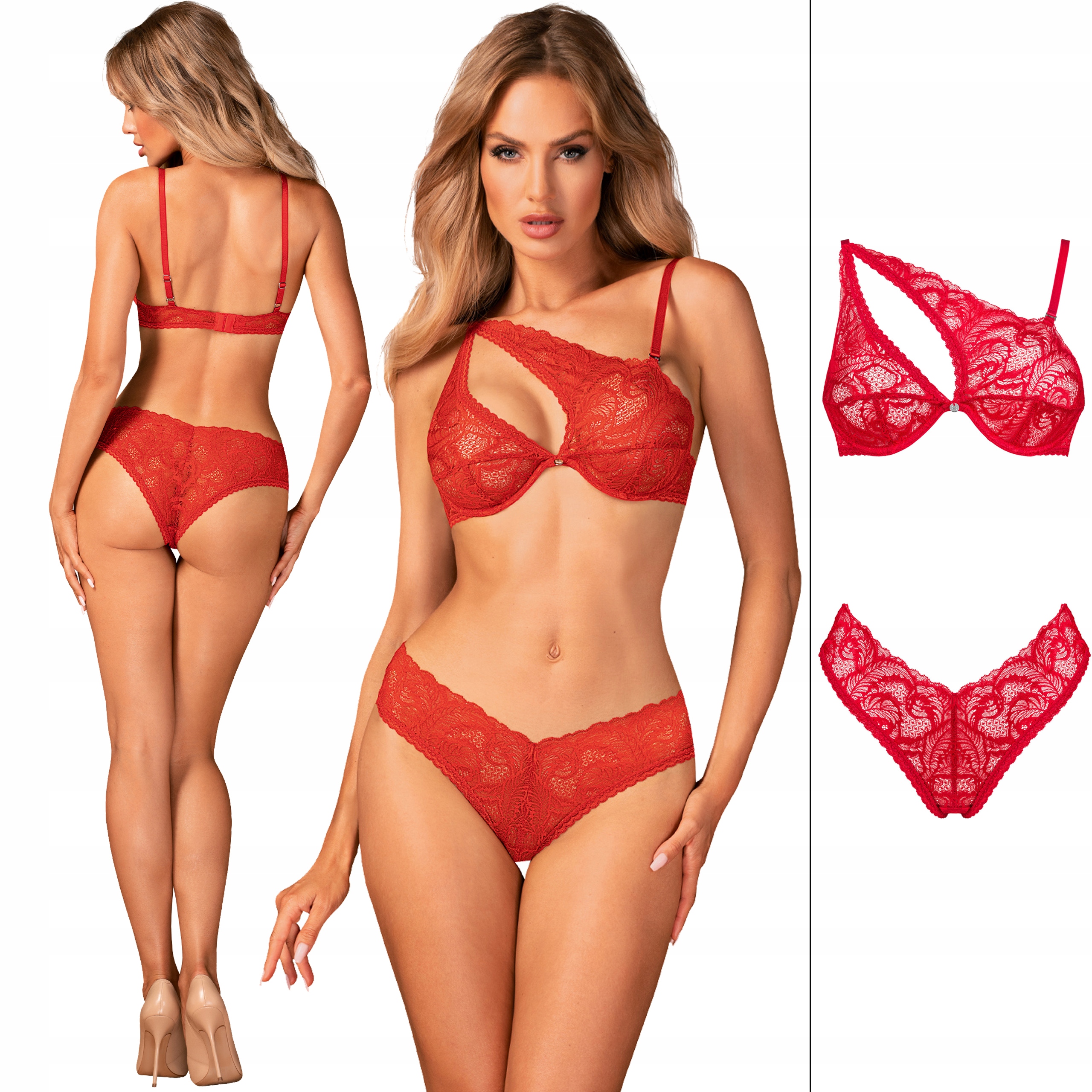 

Obsessive Atenica Set Komplet Bielizny Red Xs/s