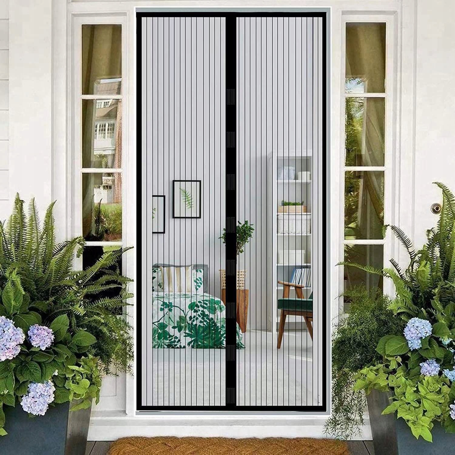 MOSKITIERA NA DRZWI BALKONOWE DRZWIOWA MAGNETYCZNA Z MAGNESEM MOCNA 210x100 Marka inna