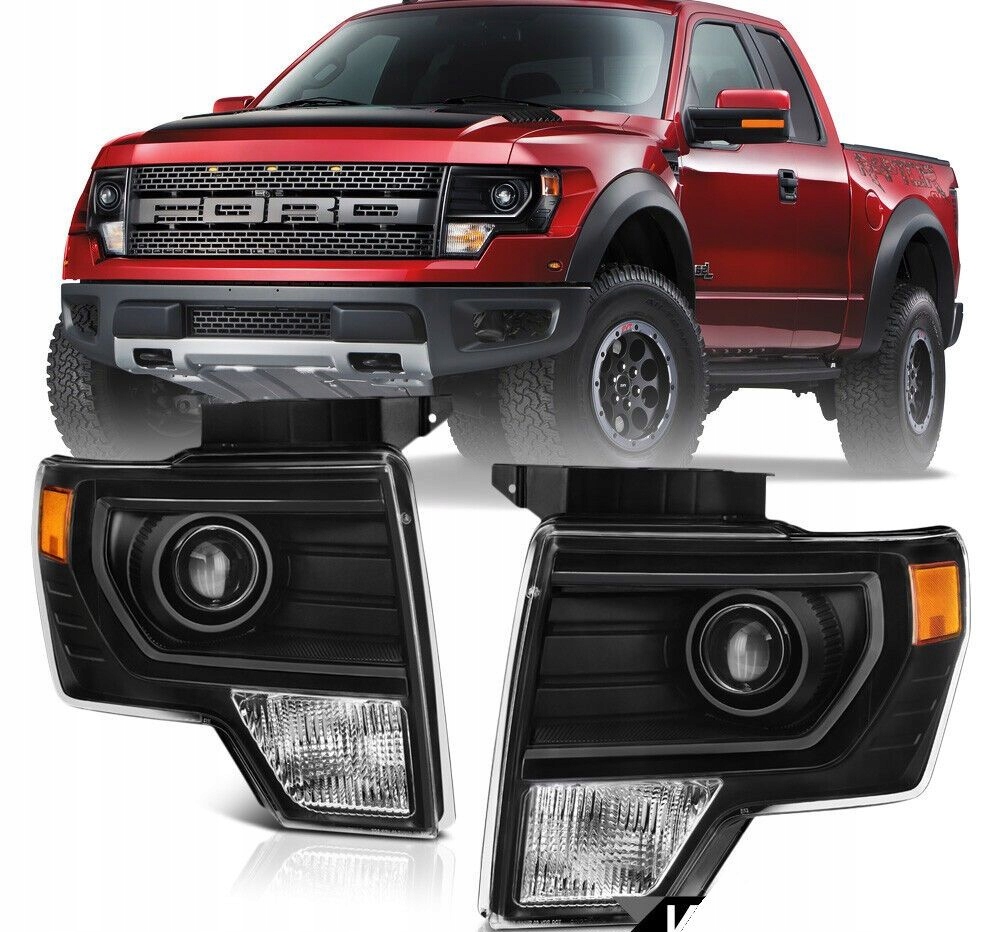 РЕФЛЕКТОРИ ФАРИ ПЕРЕД ЧОРНІ FORD F-150 09-14