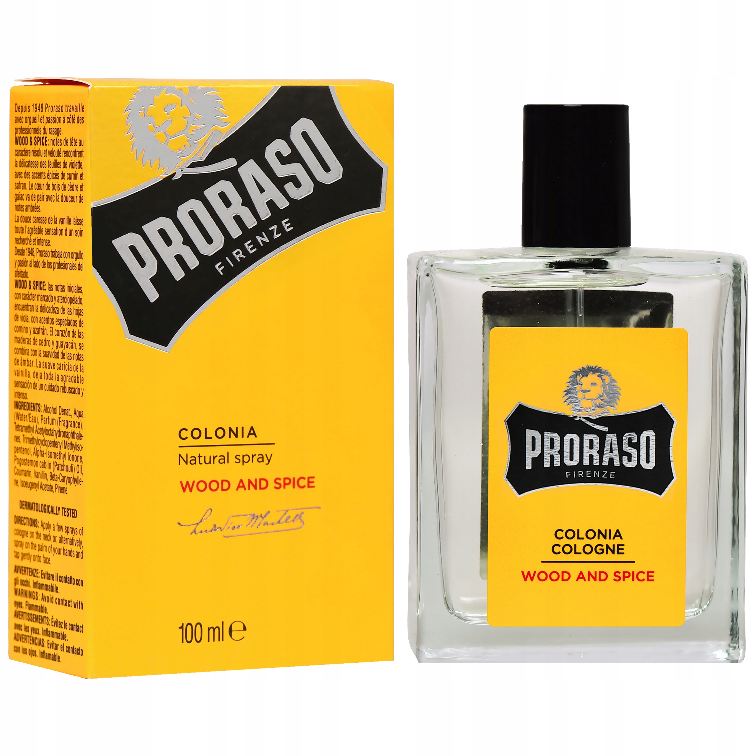 Proraso Wood & Spice Cologne drzewno-korzenna woda kolońska