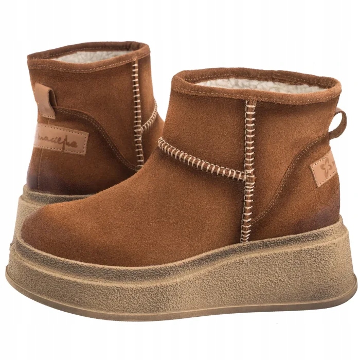 Zimní boty Sněhule na platformě Maciejka Rudé 06769-29/00-4