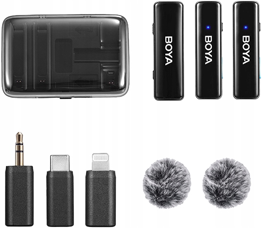 Bezprzewodowy mikrofon Boya Boyalink 3w1 USB-C, Lightning, aparat kamera