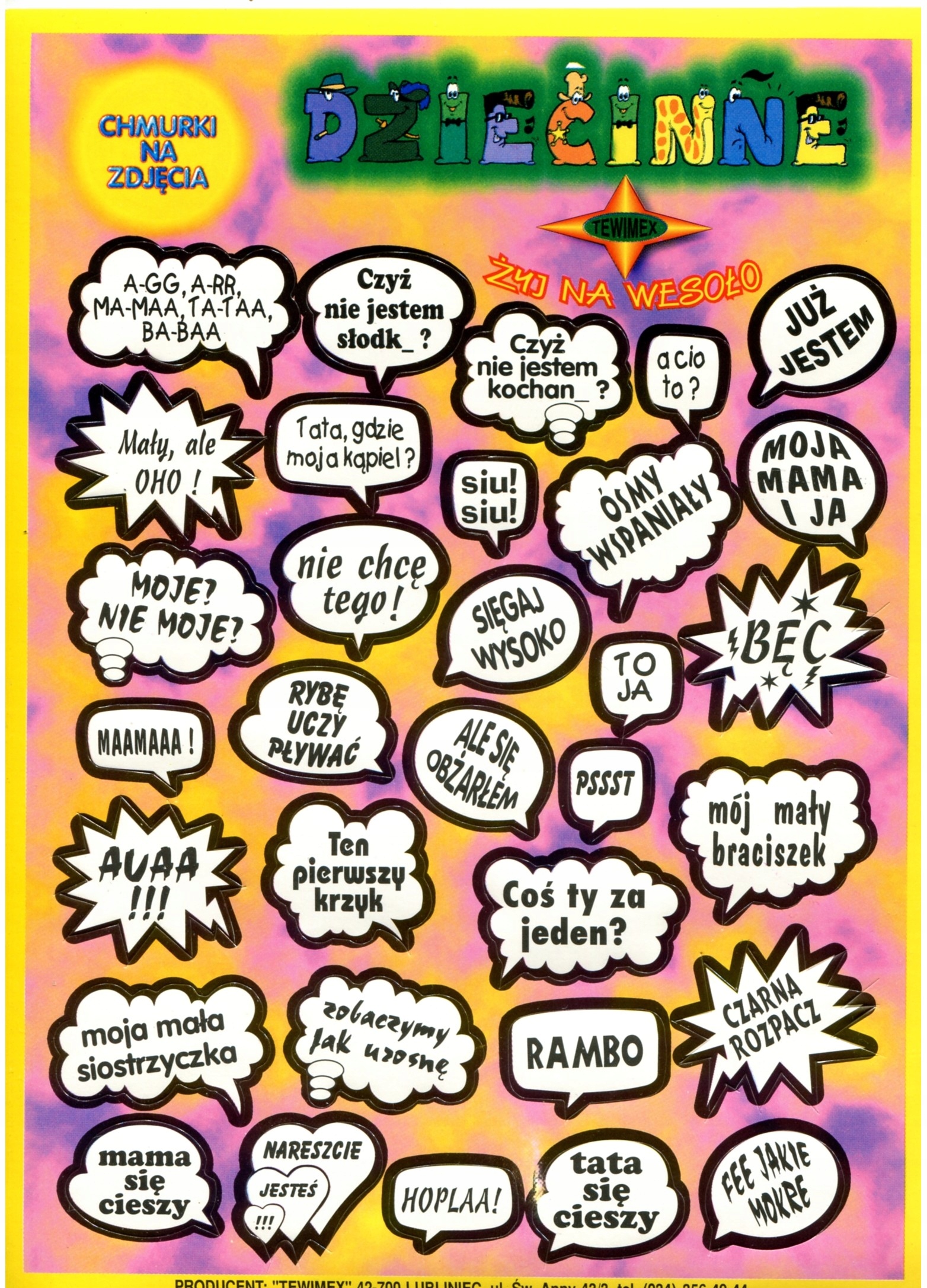 CHMURKI DO OPISÓW ZDJĘĆ, KSIĘGA GOŚCI, ALBUM