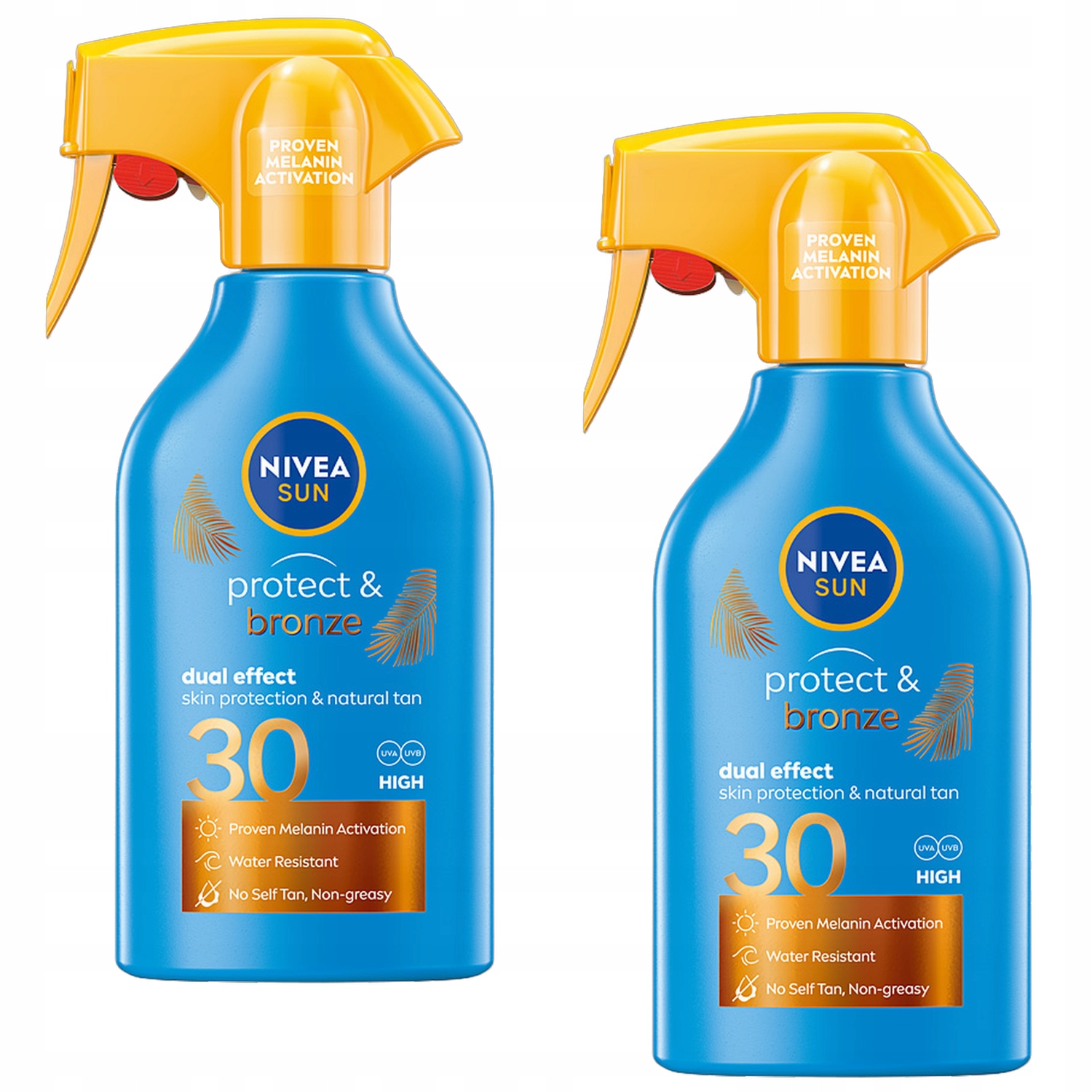 Nivea Sun Protect&bronze Balzám na opalování s aktivačním sprejem SPF30 250 ml x2