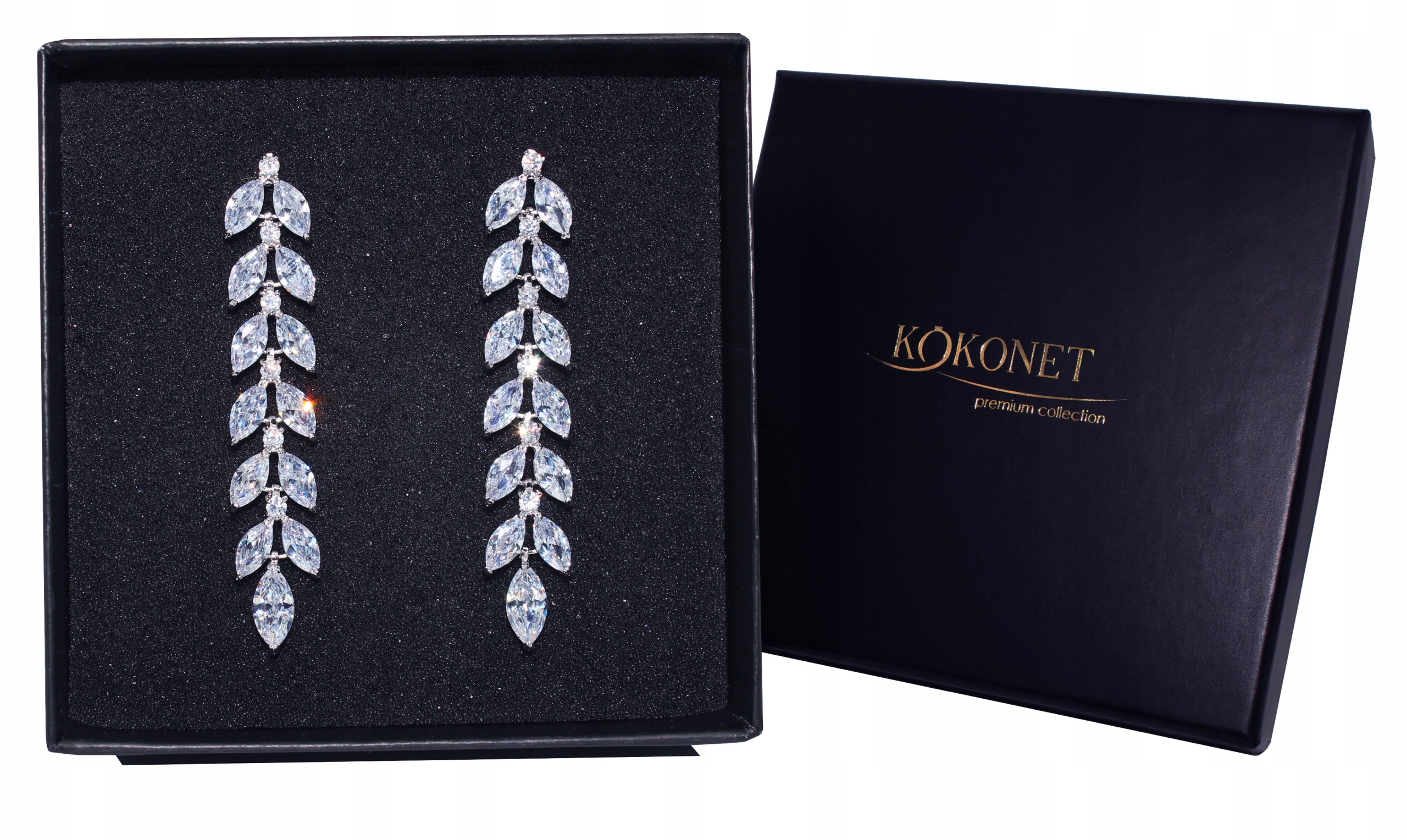 Náušnice svatební závěsné stříbrné Křišťály Jemné Svatba svatební hostina