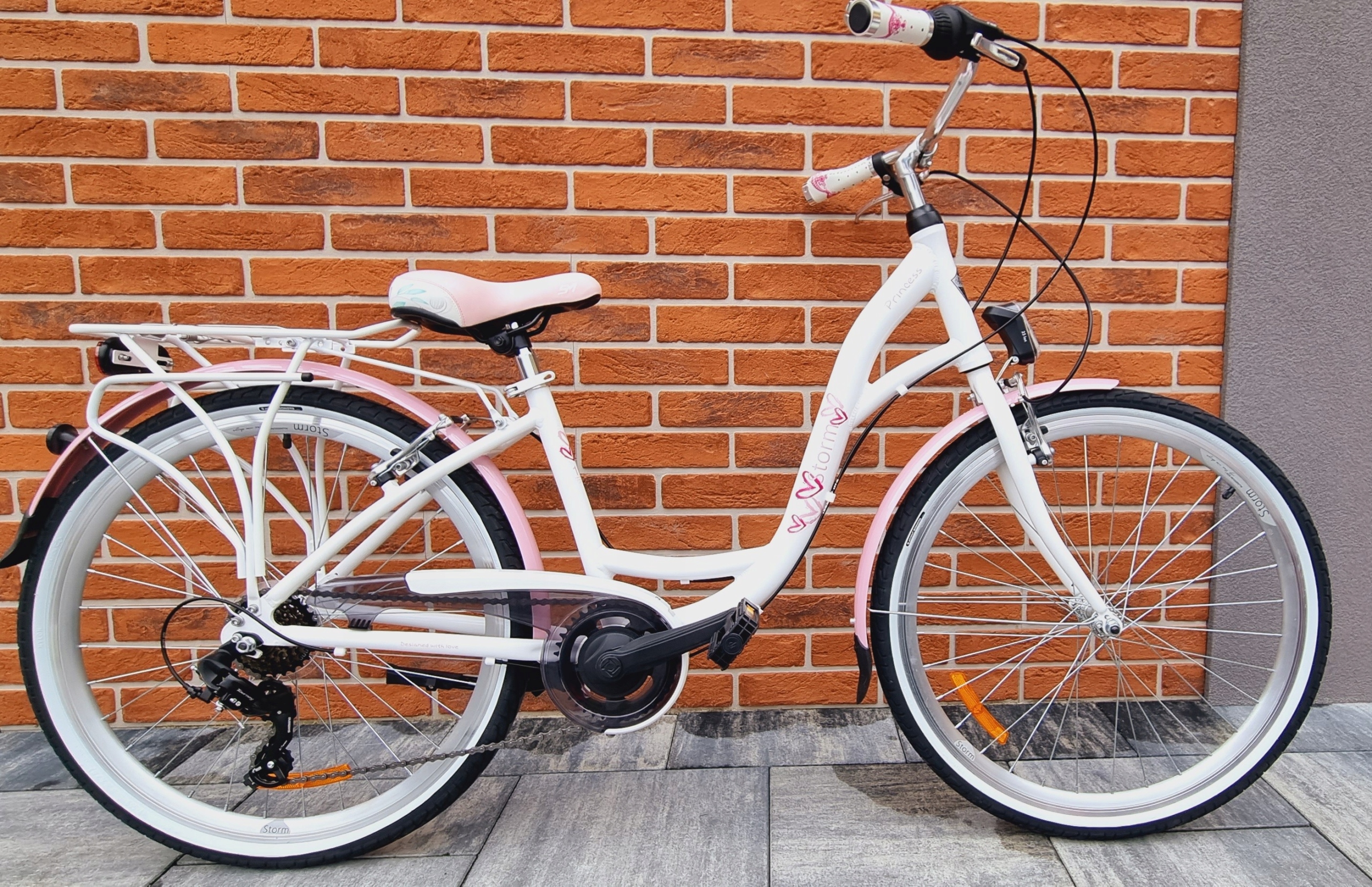 Rower Storm Princess koło 26 6 biegów rama 15 cali biały/ róż
