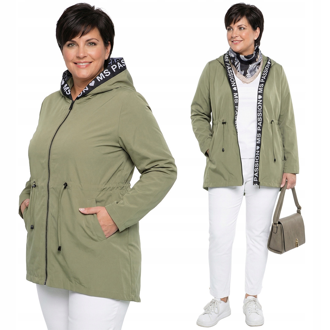 Khaki bunda plus size velikost 48