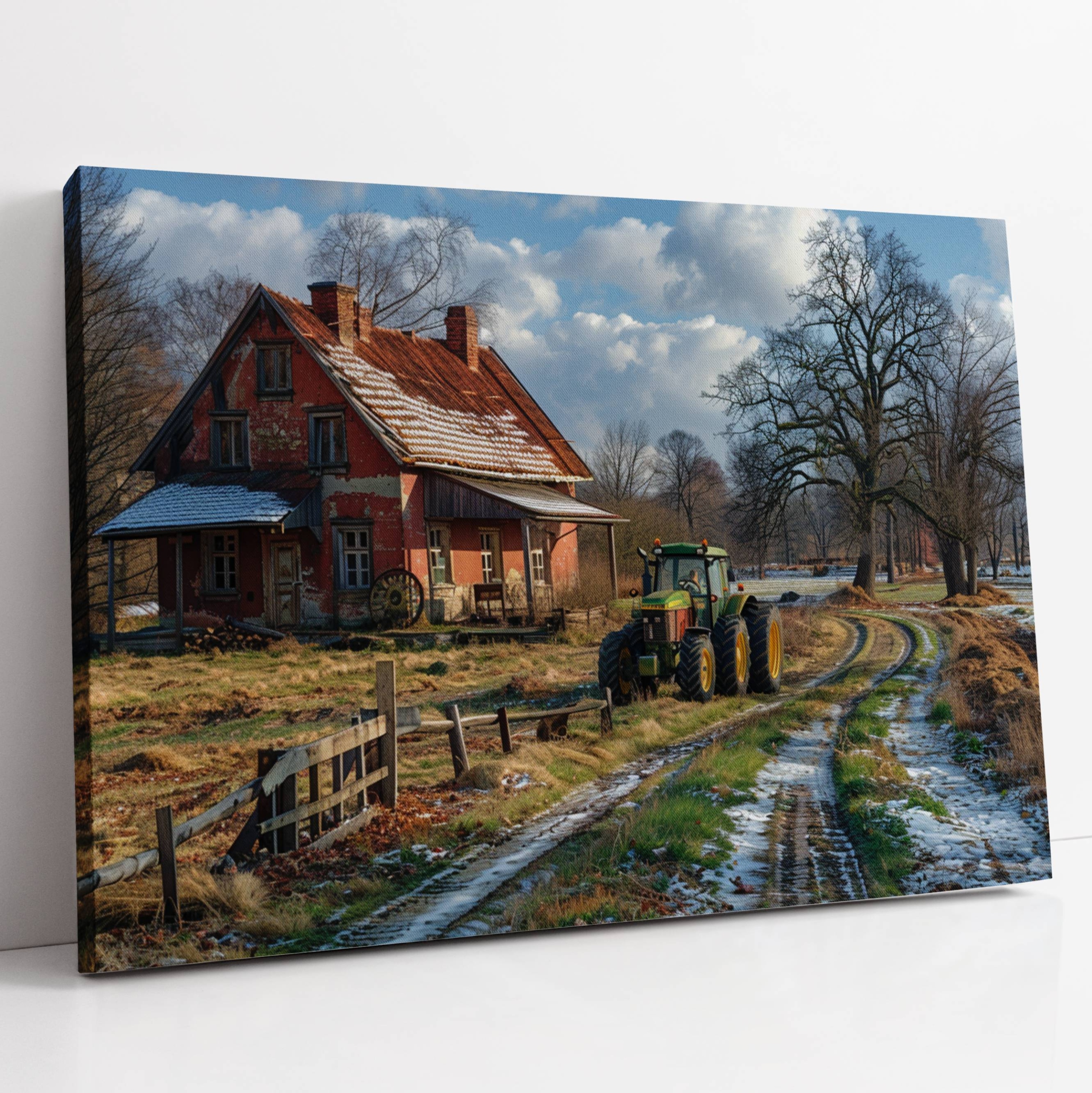 Obraz na plátně Jarní den na Polské vesnici v domě kuchyňského pokoje 120x80