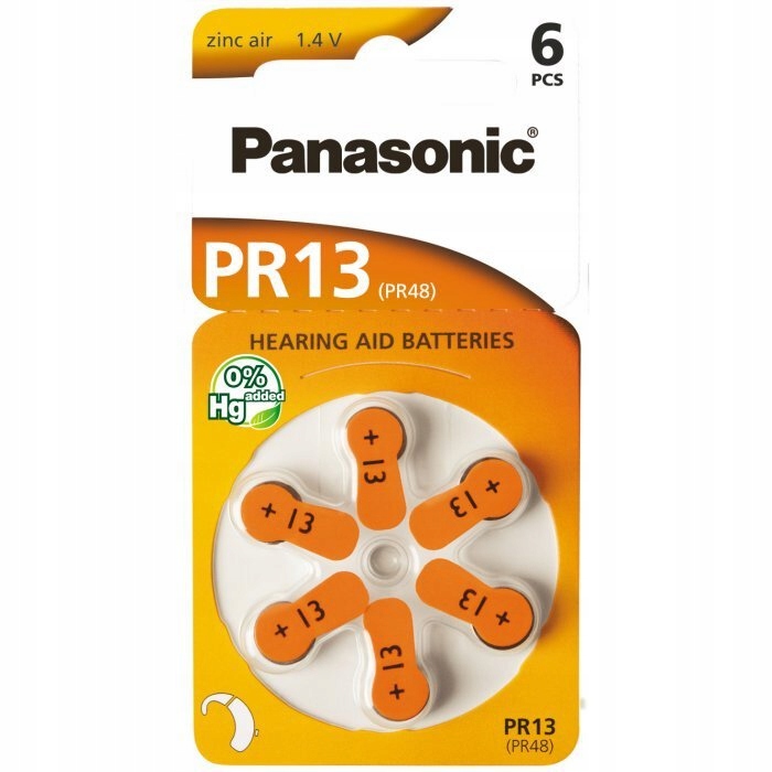 

Baterie słuchowe Panasonic B0134 B26PA AC13E PR48