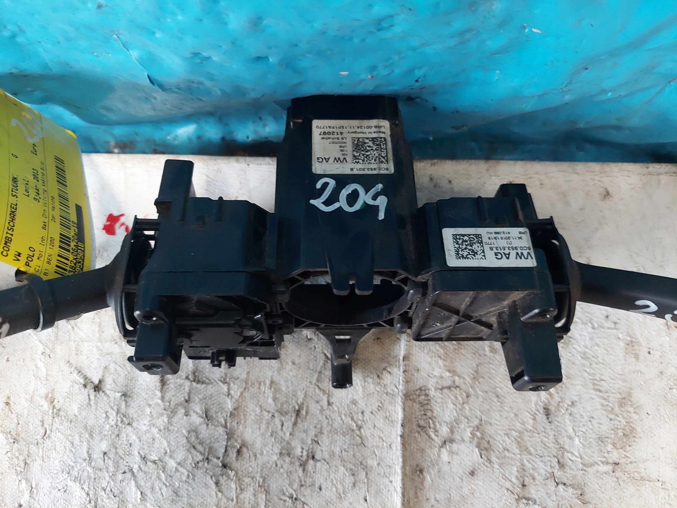 devio luci devio volante devio luci tergicristallo tergi VW POLO 6C 2013R 6C0953501B
