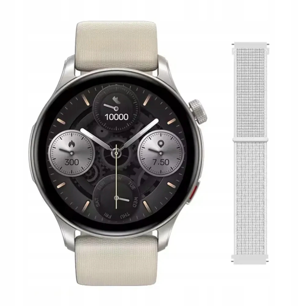 Zeblaze Męski Smartwatch Btalk 3 Gps 45 mm Kremowy Beż Amoled Sos 25 Dni