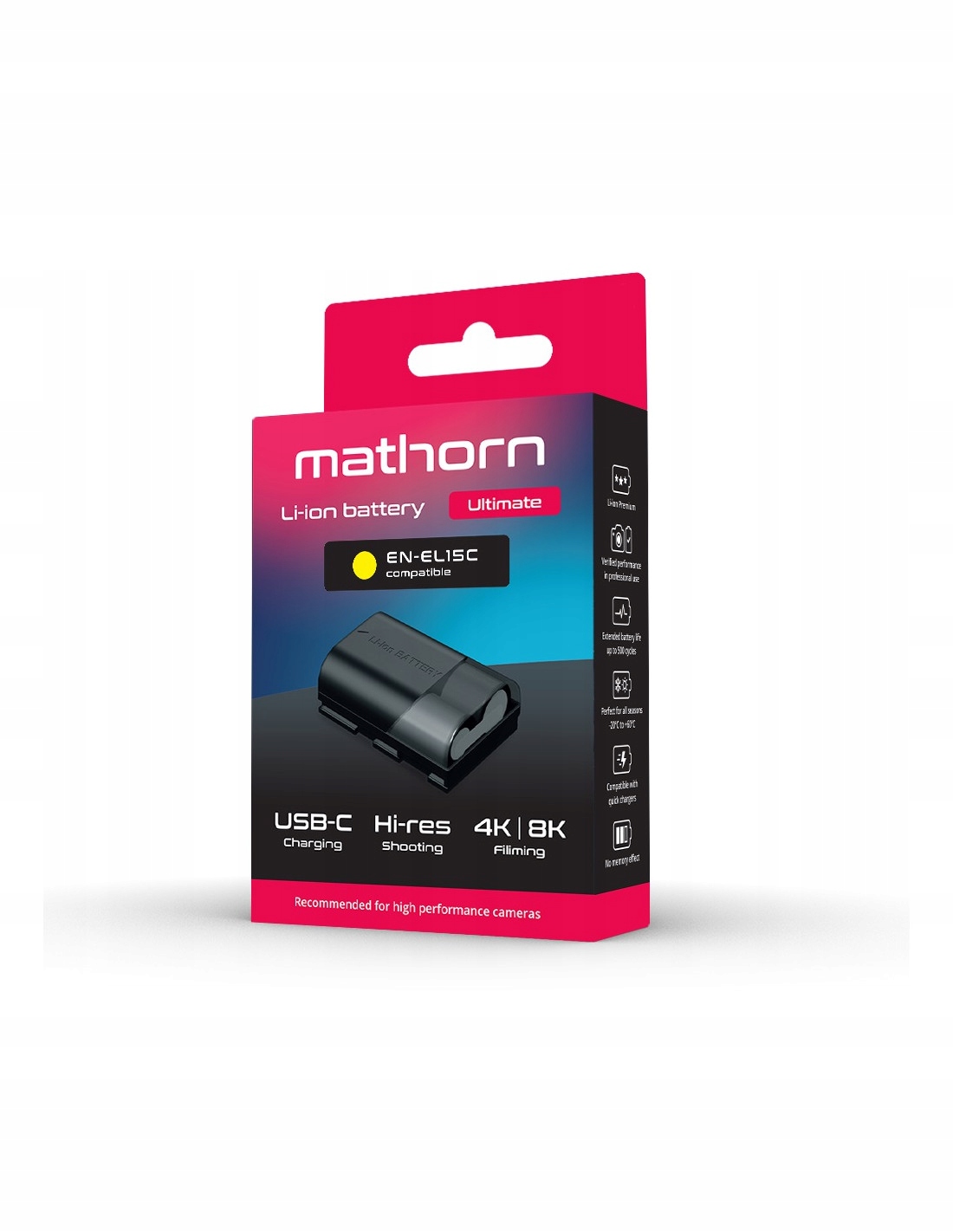 Baterie Mathorn MB-214 Ultimate 2600mAh Usb-c náhrada Nikon EN-EL15C