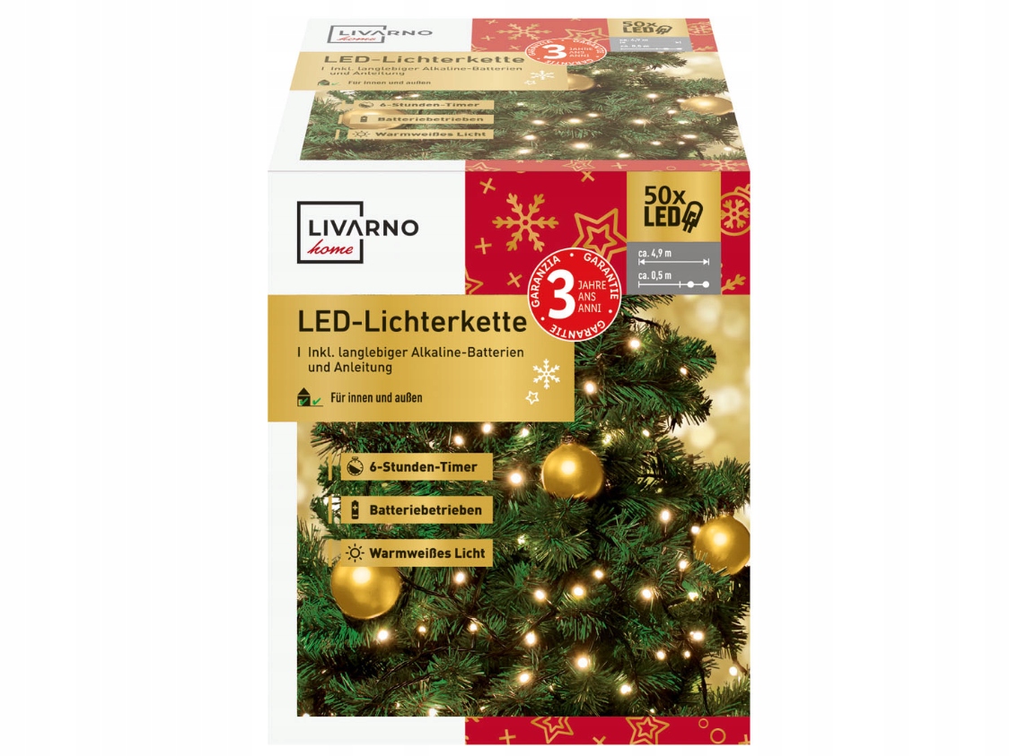 ŁAŃCUCH GIRLANDA ŚWIETLNY LED LIVARNO HOME 490 cm
