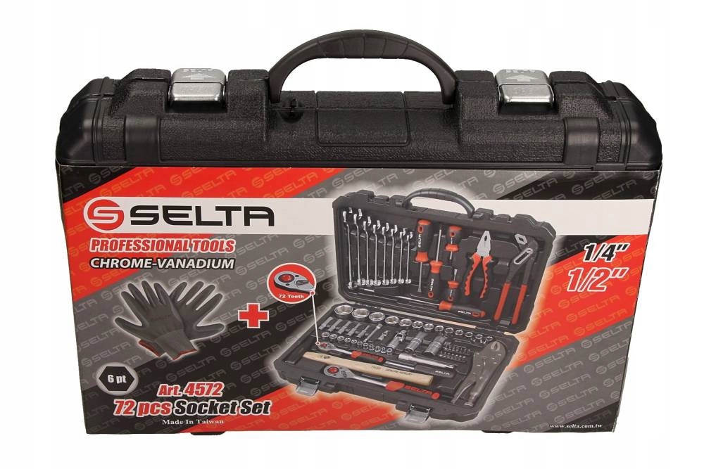 Sada Nástrojov 1/4 A 1/2 72 Prvkov Selta