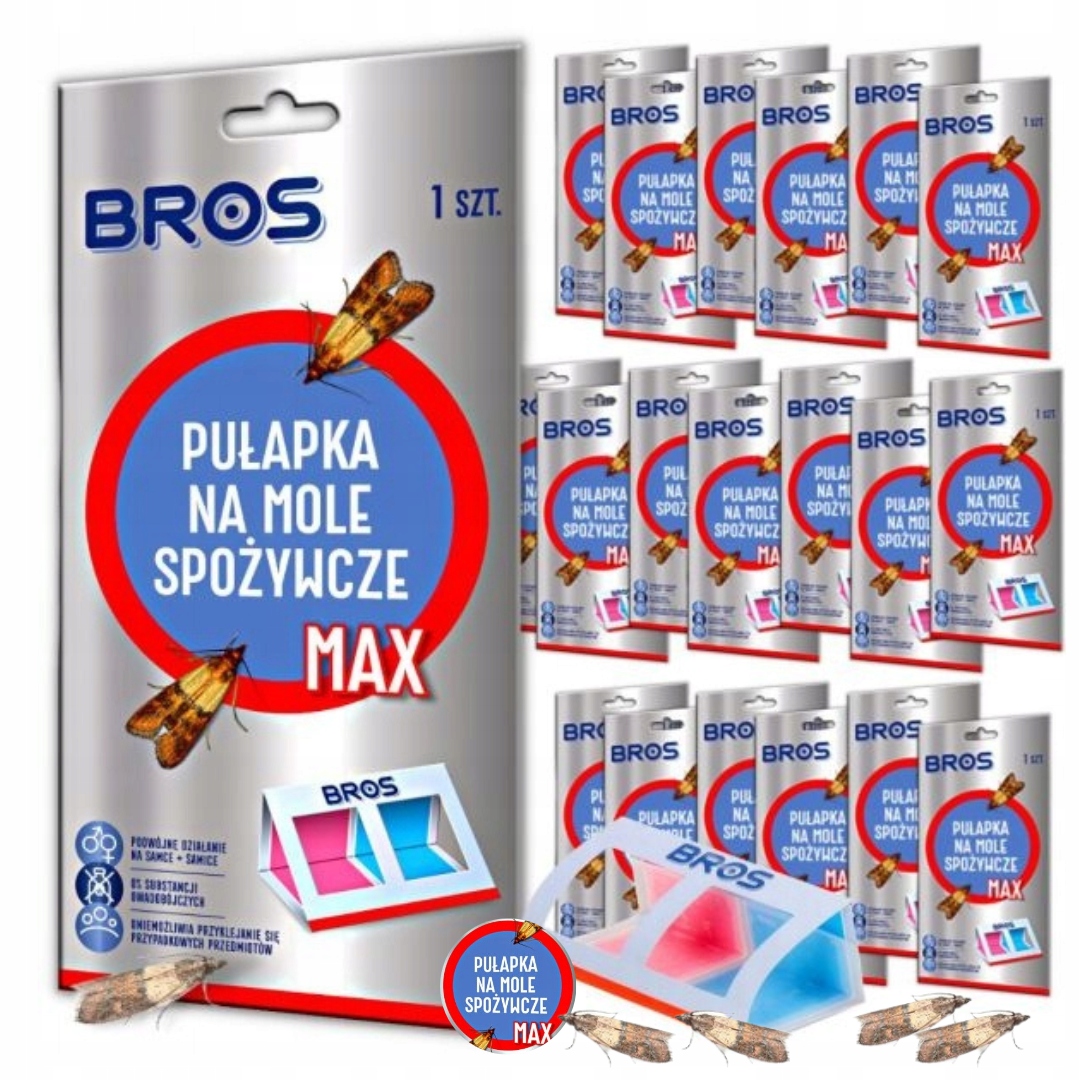 Pułapka na mole spożywcze Max Bros PAKIET 20 sztuk