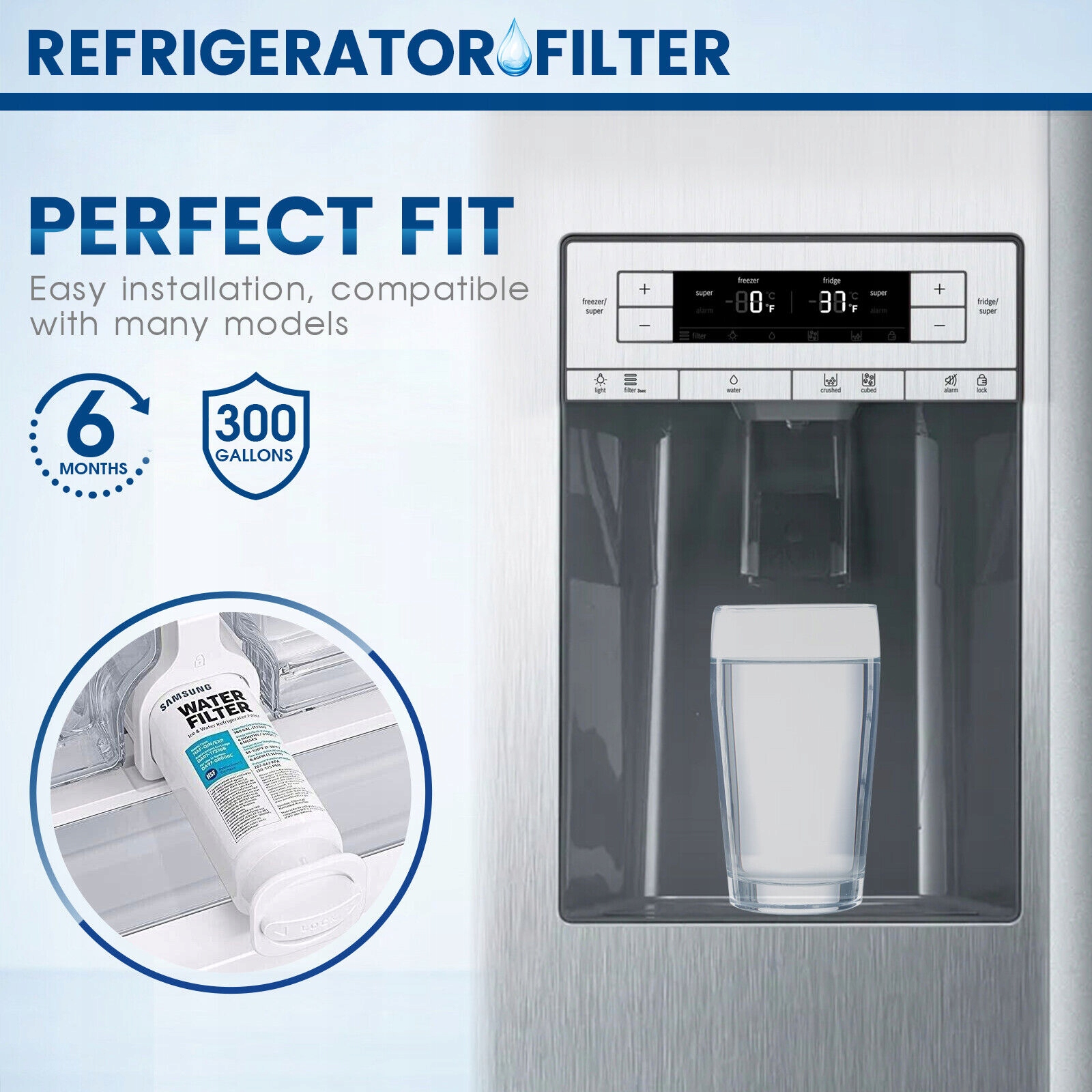 Filtr wody do lodówki Samsung DA97-17376B HAF-QIN DA97-08006C Rodzaj wewnętrzny