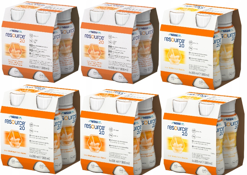 Resource 2.0 zestaw 24 x 200ml różne smaki