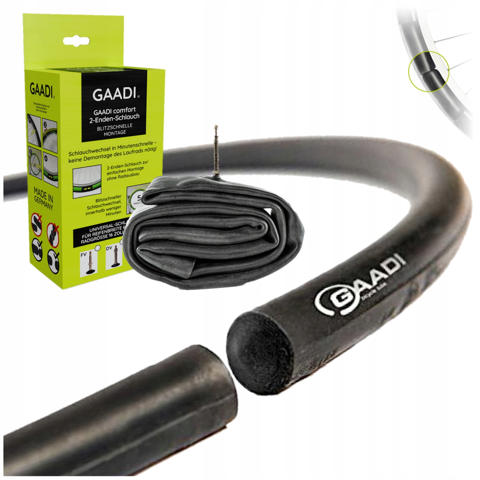 Dętka Bez Zdejmowania Koła Otwarta Gaadi 28/700 x 37/38/40/42/45/50/57