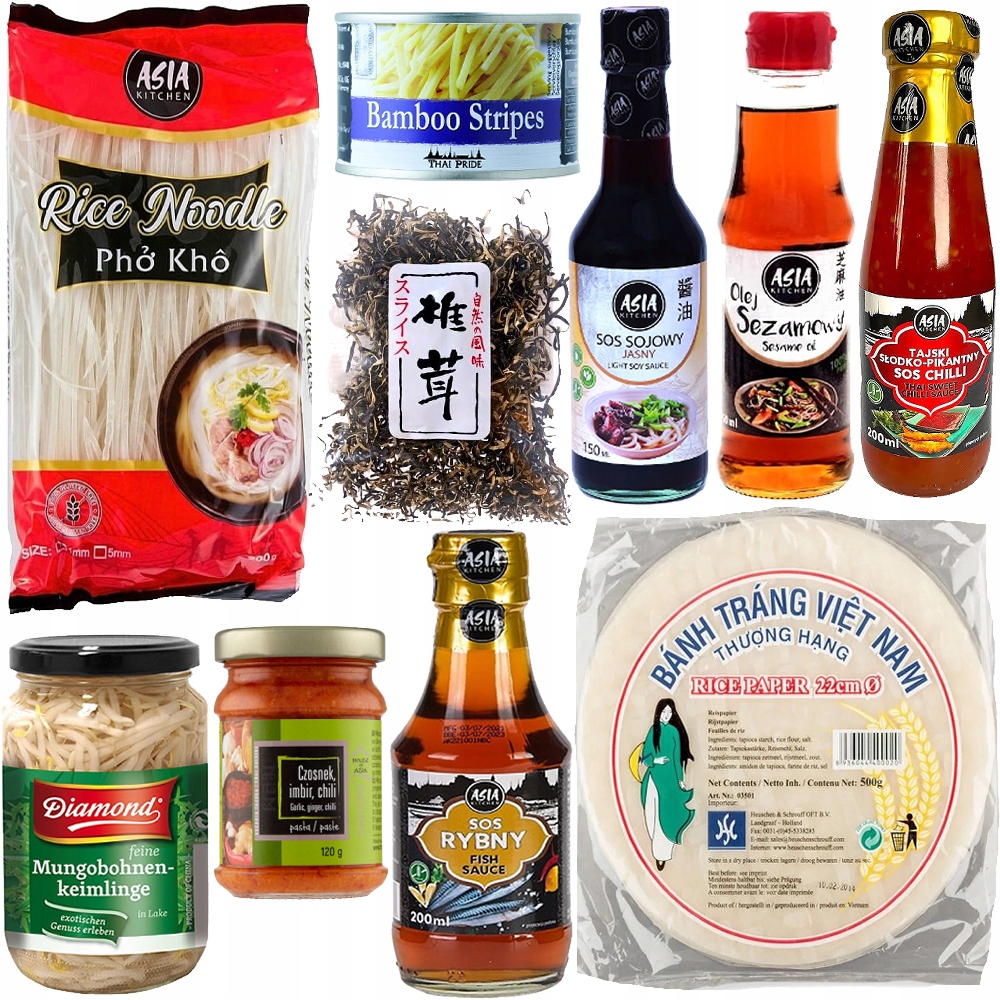 Zestaw Składników Do Sajgonek Składniki Sajgonki Spring Rolls 10 Produktów