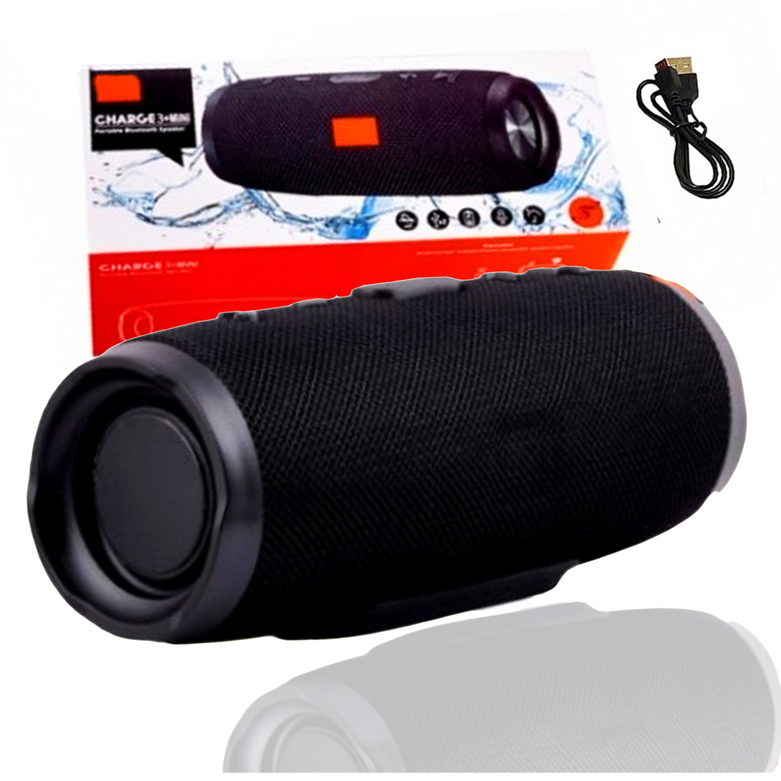 GŁOŚNIK BEZPRZEWODOWY Bluetooth WODOODPORNY CHARGE 3 m BLACK