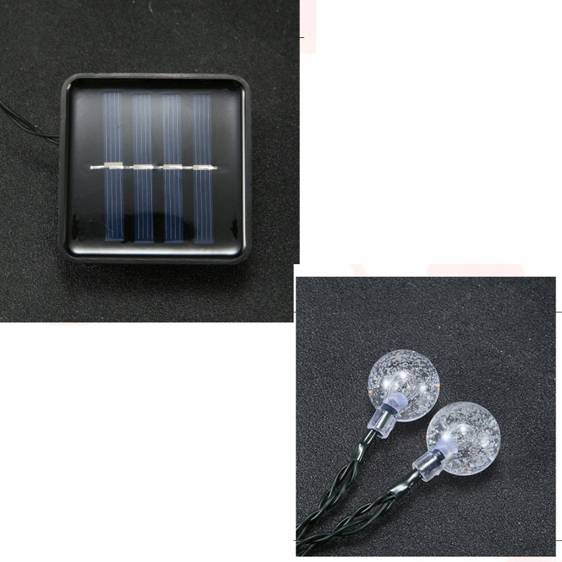 LAMPKI OGRODOWE SOLARNE GIRLANDA 100LED, 12m ZIMNE Marka inna