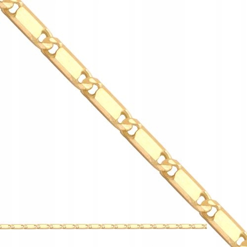 Zlatý řetízek pro ženu 585, elegantní plechy, efektní jako dárek r50