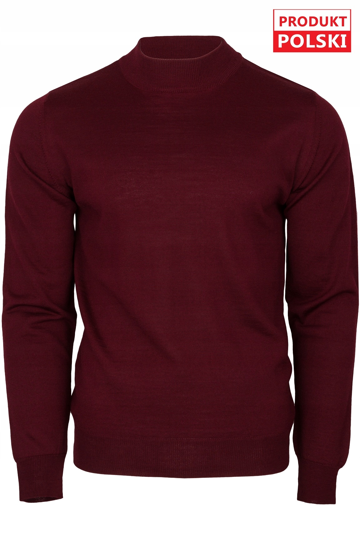 Półgolf męski bordo M&M wełna merynos rozm. L