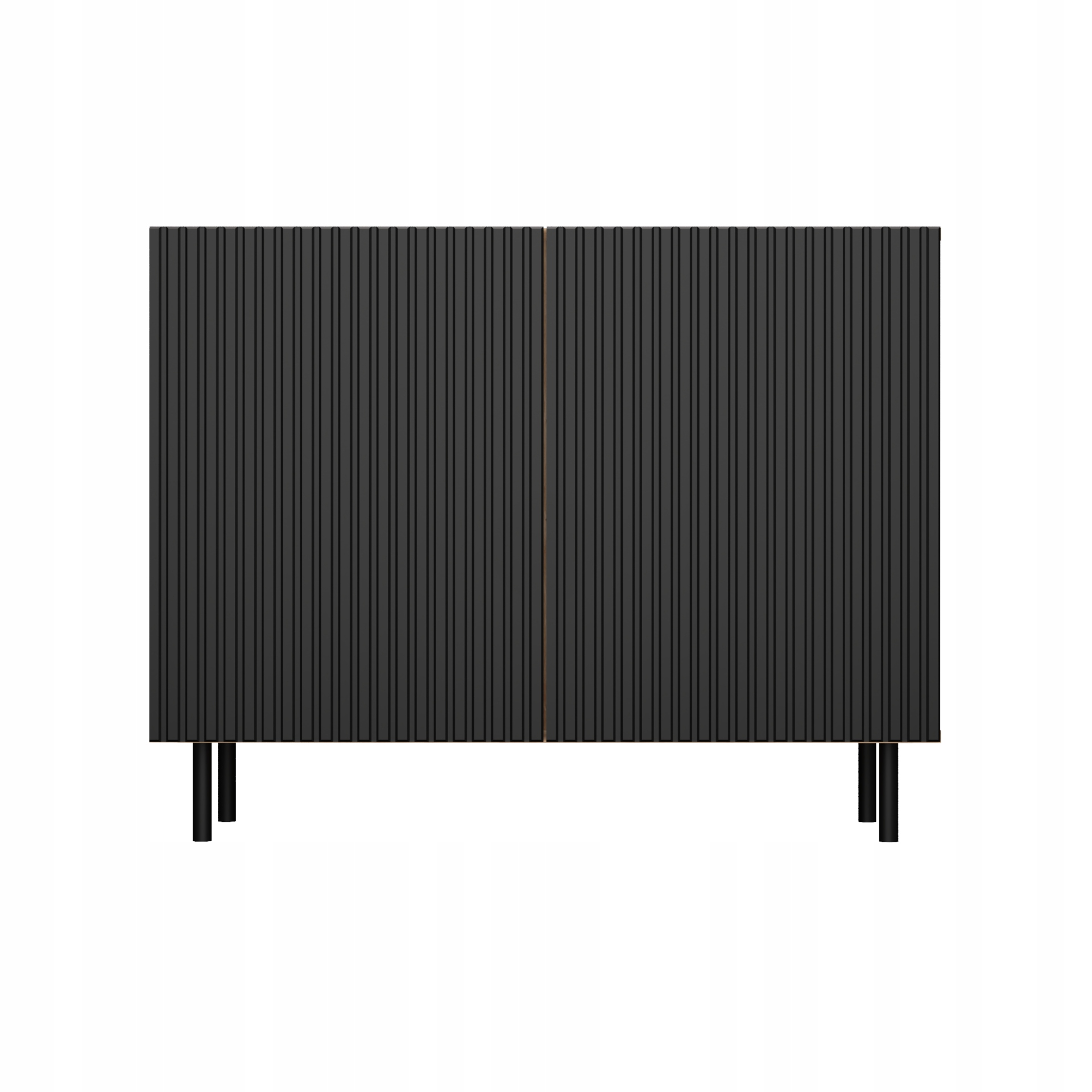 Komoda Czarna Lamele 100 Wąska Liczba szuflad Brak