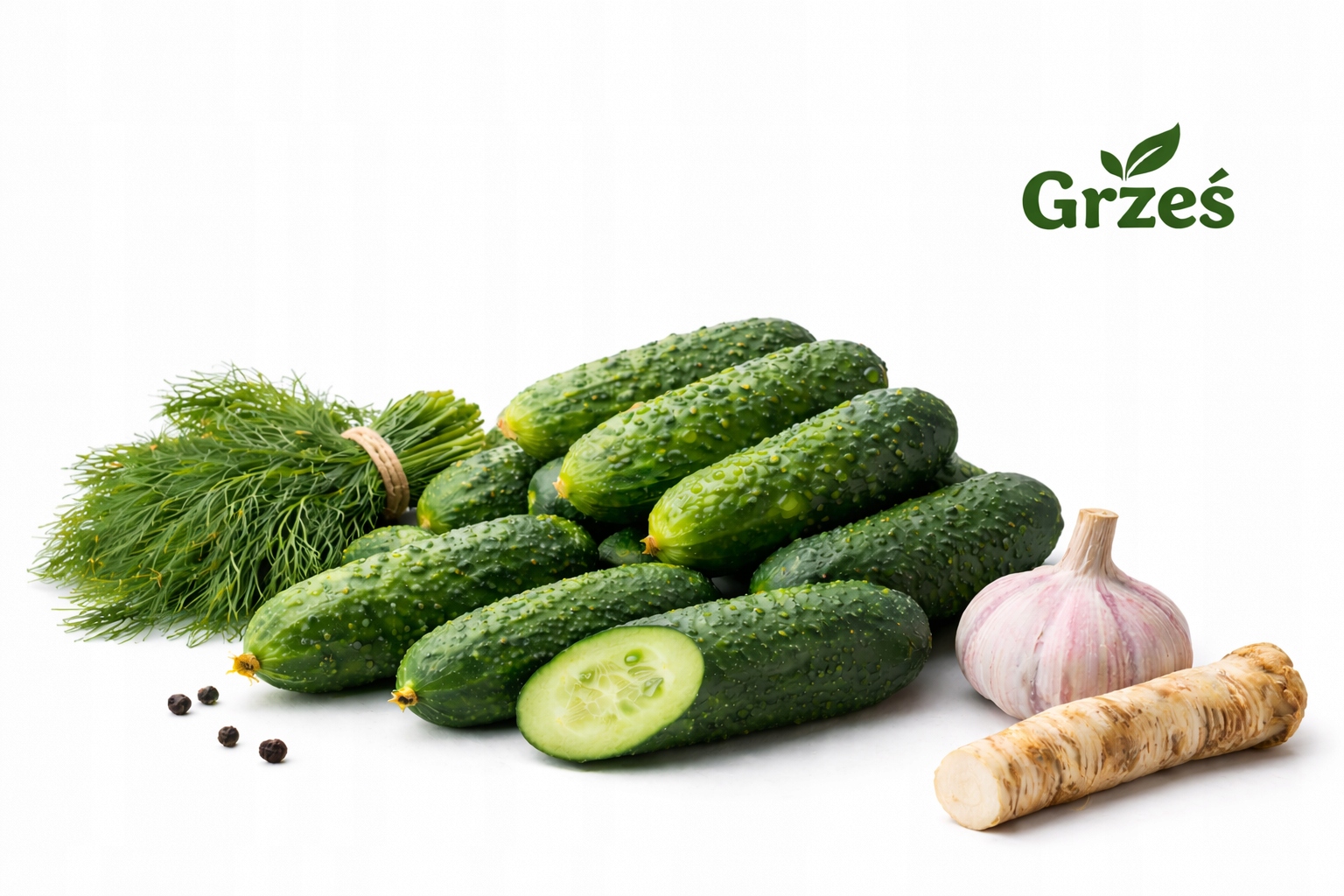 Okurky 10 kg Sada na Malosolené Česnek Chrzan Koper Okurka Polský
