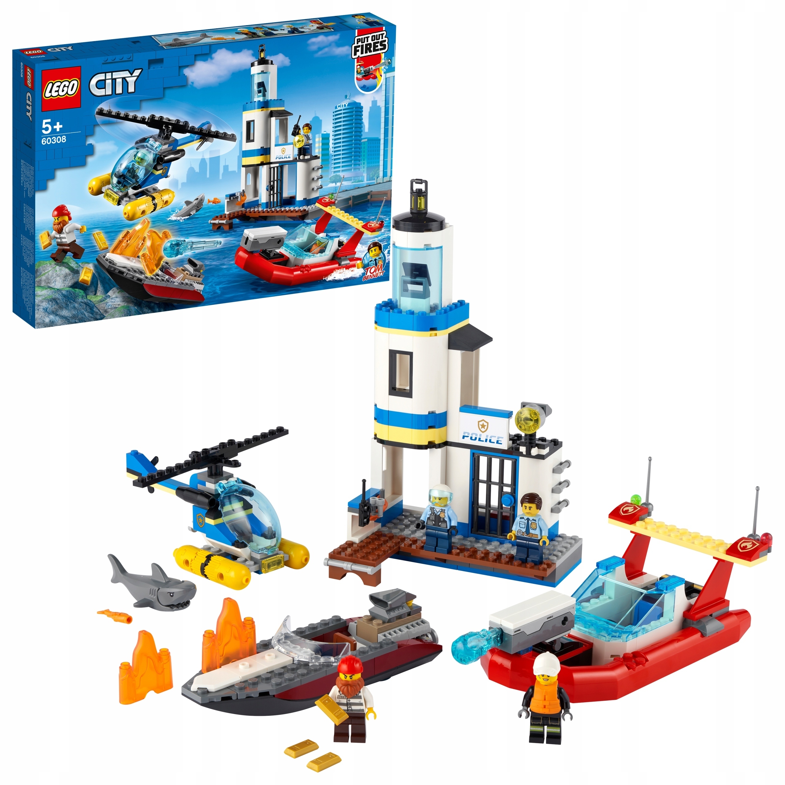 Lego City 60308 Akcja nadmorskiej policji i strażaków