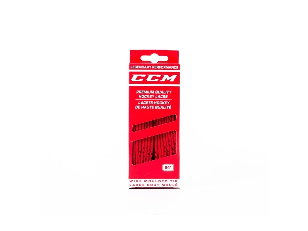 Hokejové šnúrky CCM Pro-X7 Wide 243 cm 96", biela