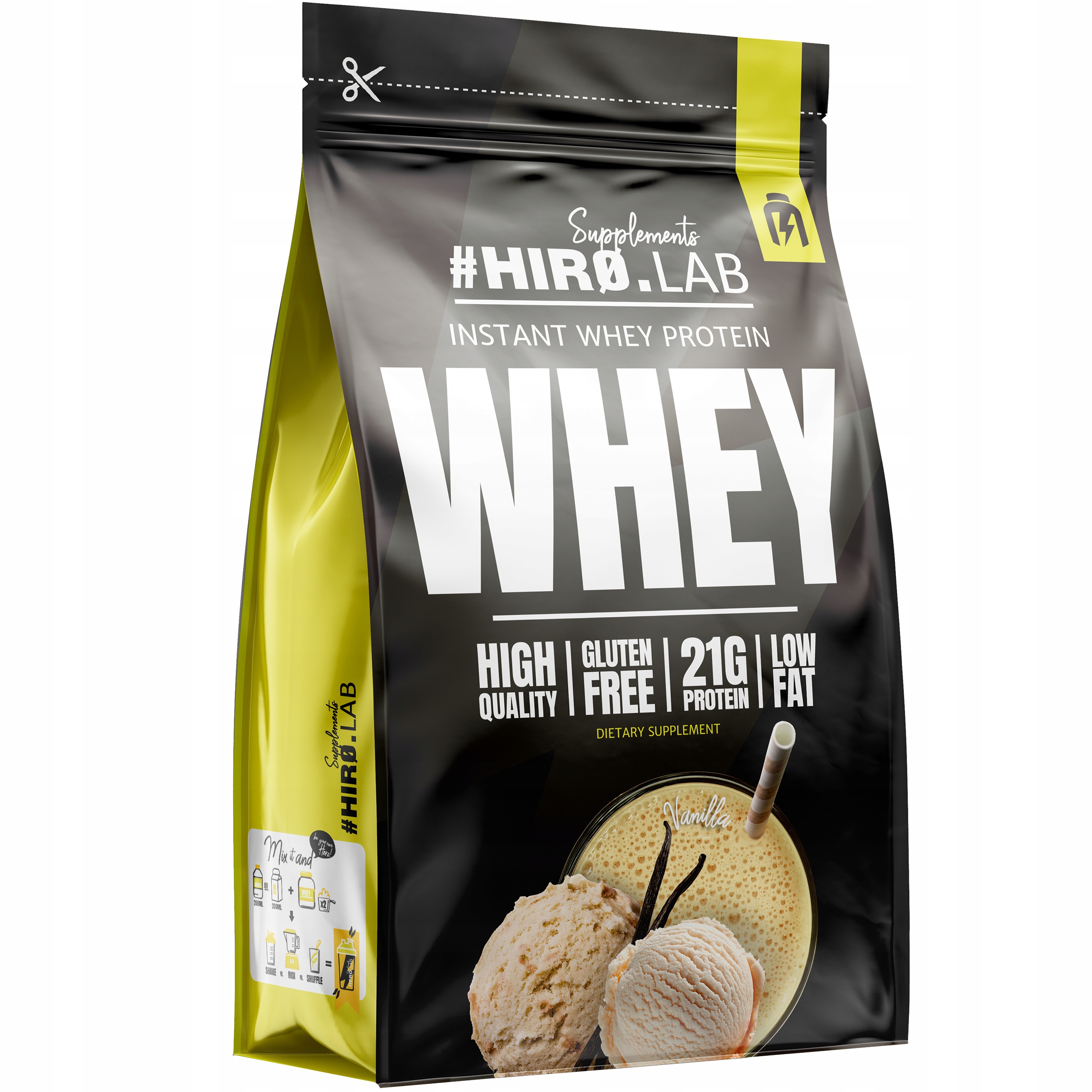 Syrovátkový Protein Hiro.lab Whey Protein Wpc 750 g Vanilka 25 porcí
