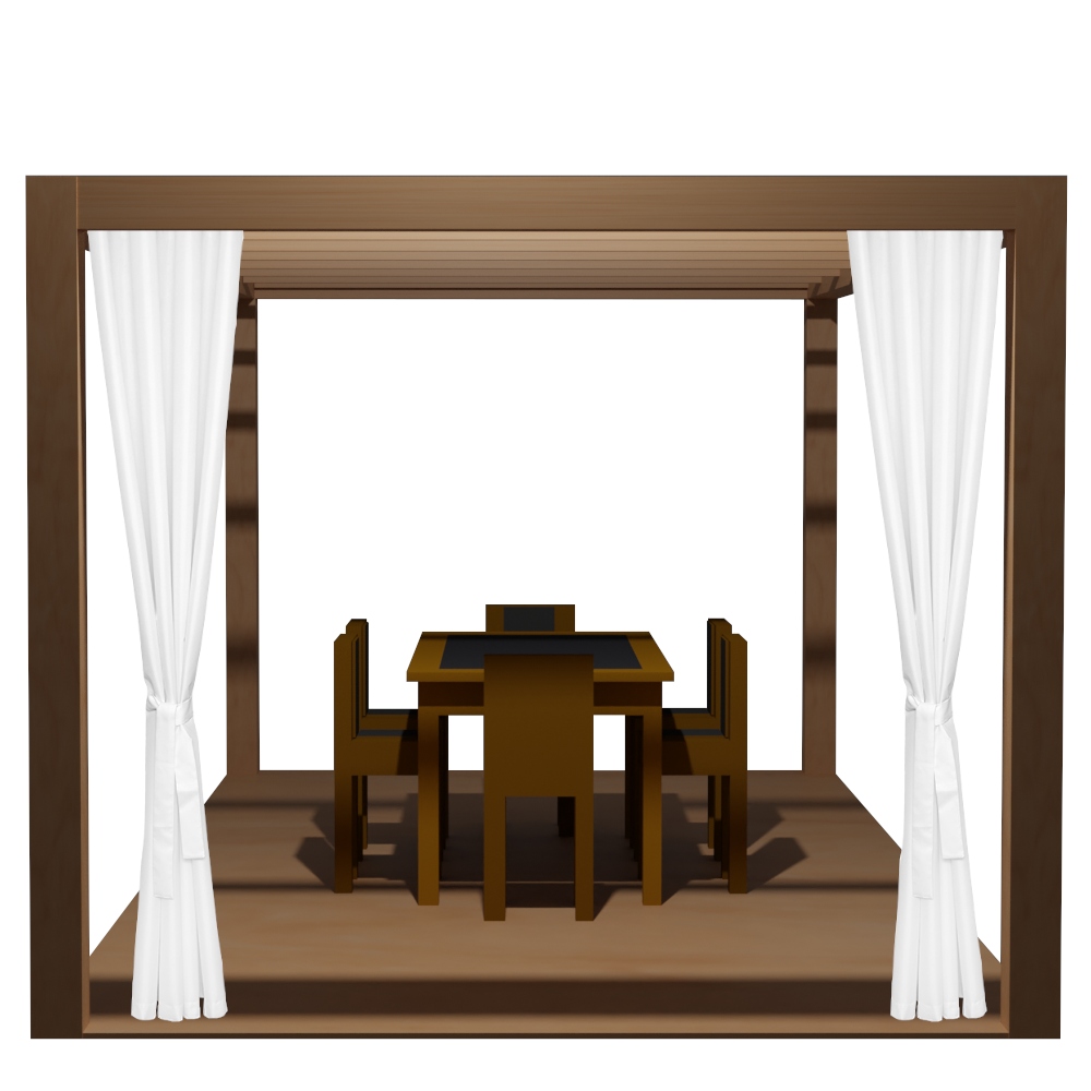 ZASŁONA OGRODOWA DO ALTANY 155X240 BIAŁY-PRZELOTKA