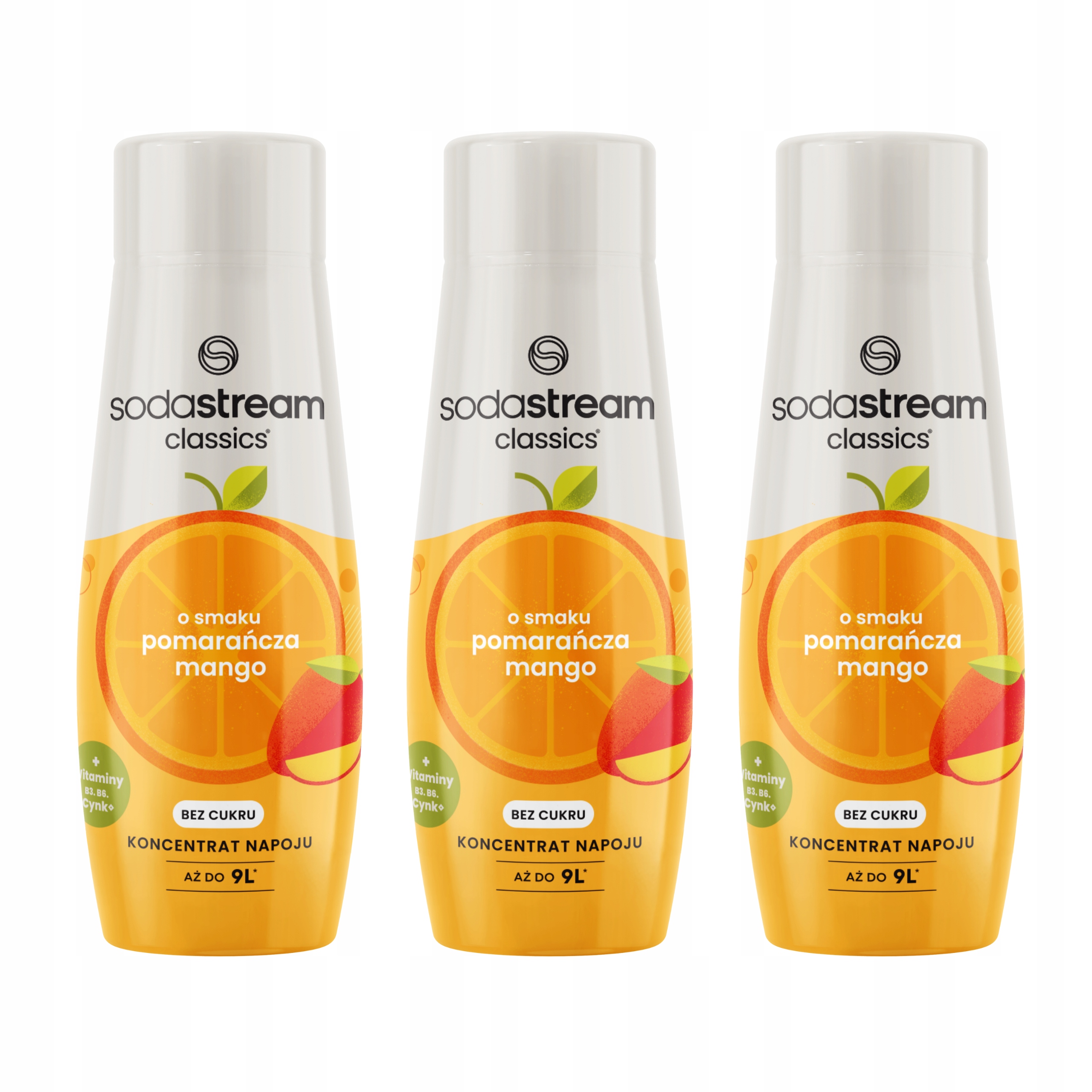 Levně 3x SodaStream Pomeranč Mango koncentrát do saturátoru sirup 440 ml