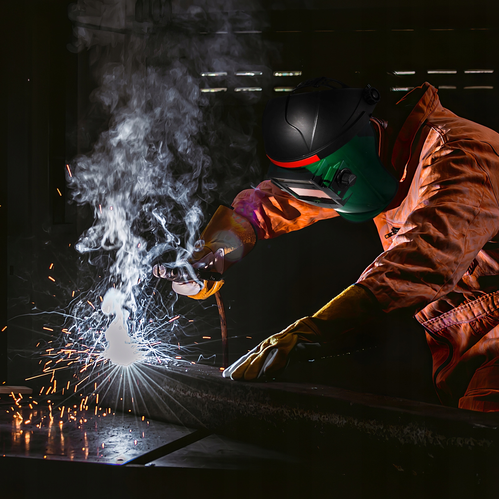 MASKA SPAWALNICZA Z AUTOMATYCZNYM CIEMNIENIEM SZEROKI WIDOK Marka bez marki