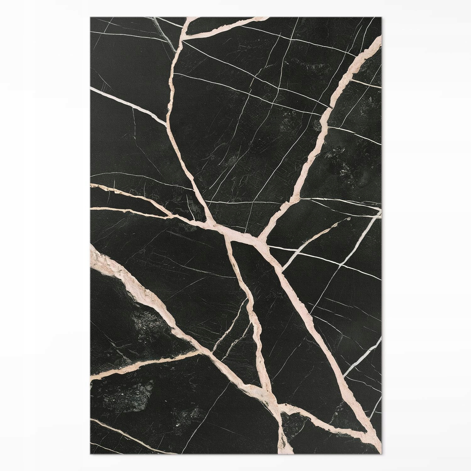 Pvc koberec do domu Rozmer: 80 x 120 cm Tmavý prasknutý mramor glamour kontrast