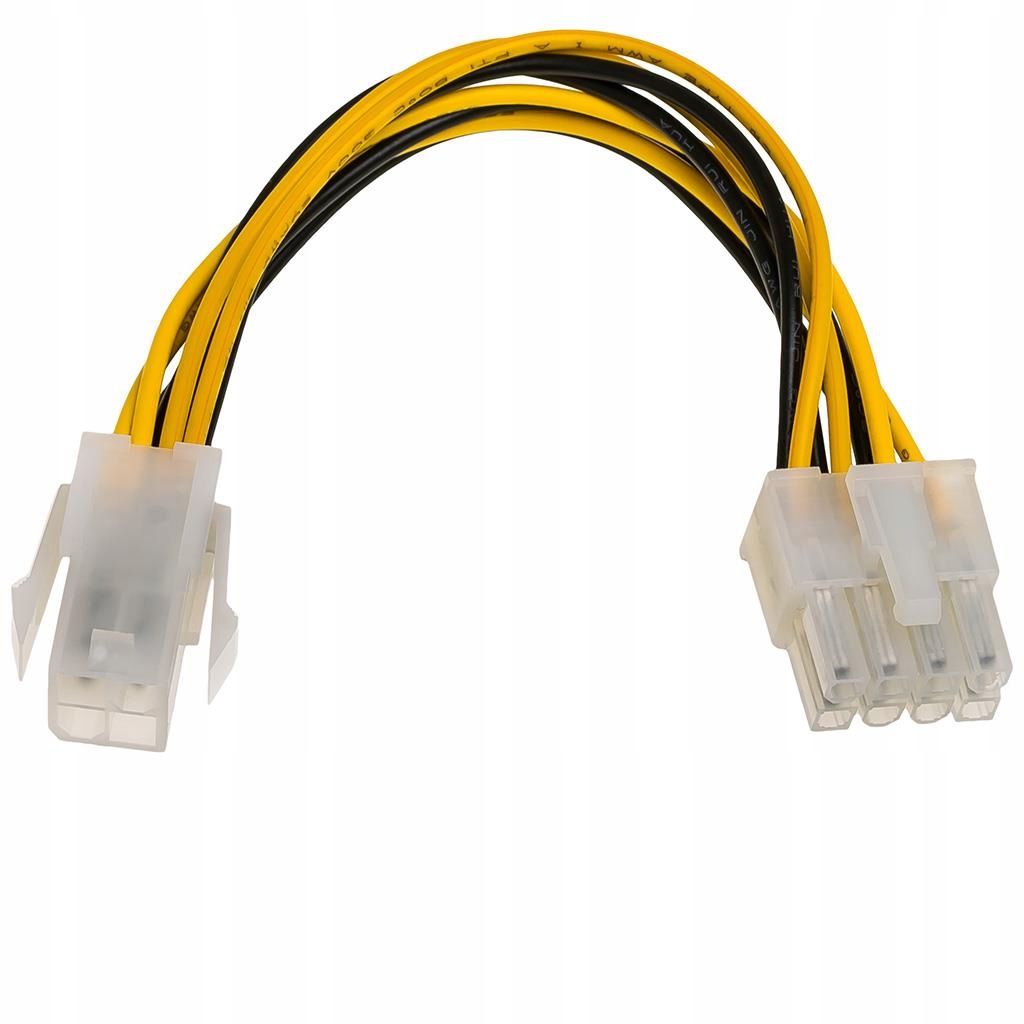 Kabel adapter Akyga AK-CA-10 P4 4-pin F - P8 4+4pin M 0,15m