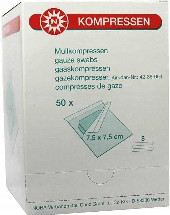 

Kompresy gazowe sterylne 8w 50x2szt 5x5