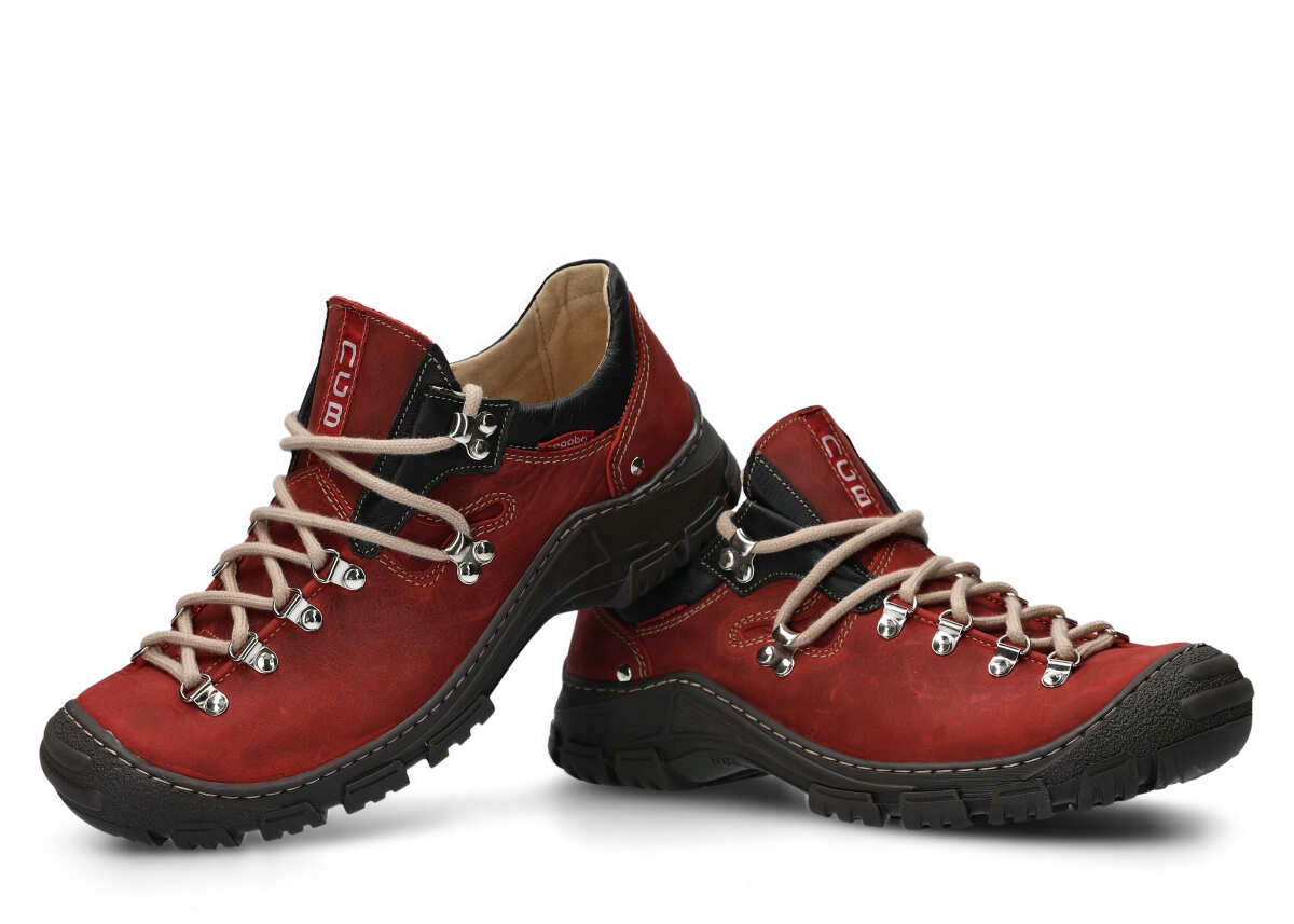 Polobotky Nagaba 055 Červený Nubuk Velikost 46