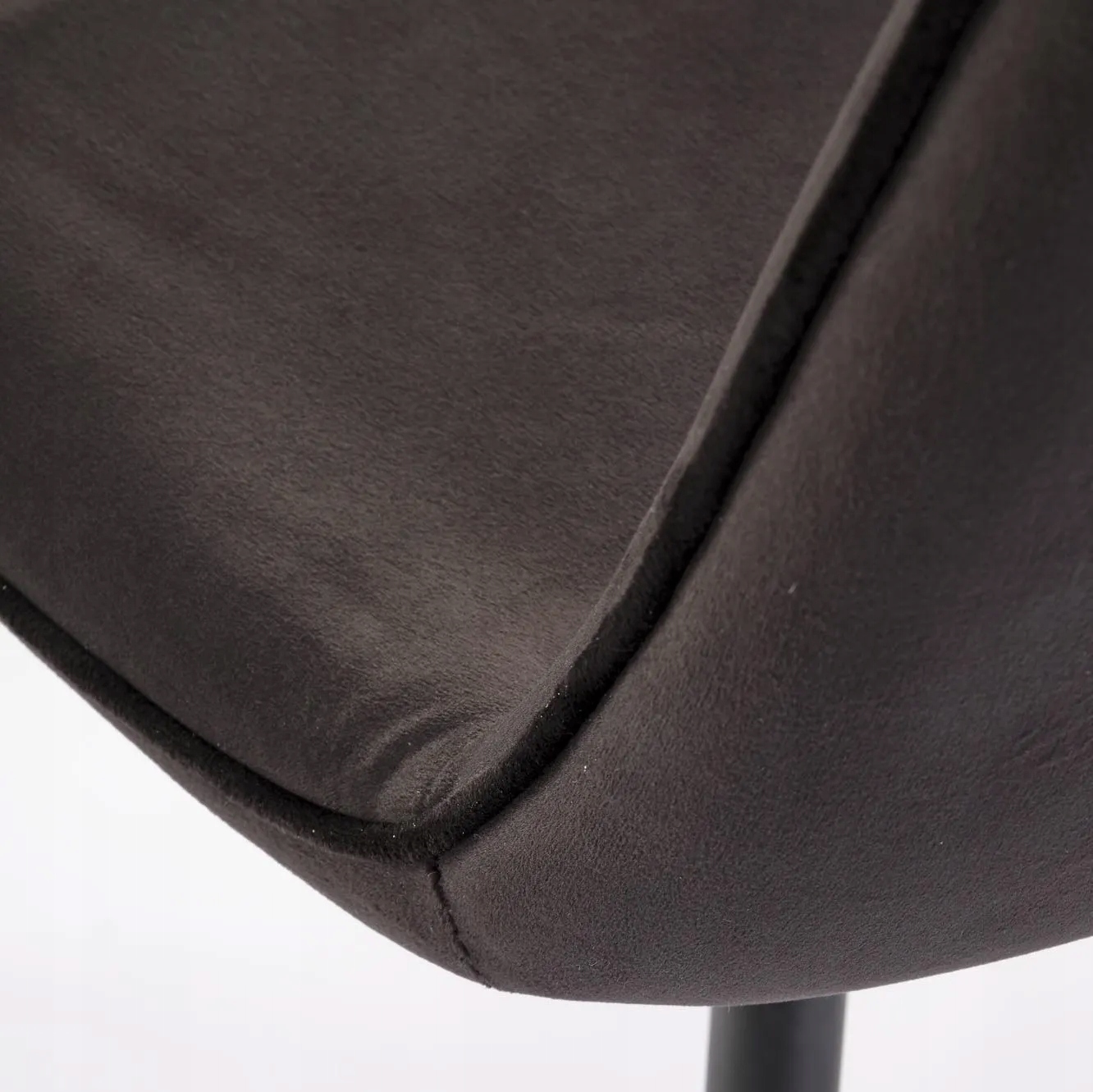 Krzesło K521 Czarne Aksamitne do Jadalni Metalowe Obciążenie maksymalne 100 kg