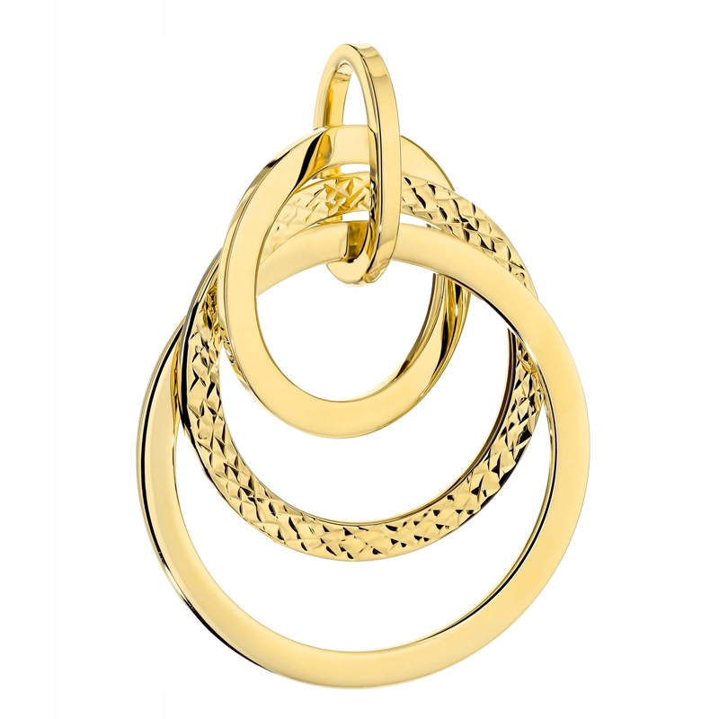 Zlatý Přívěsek Přívěsek Dámský pr 585 Kolečko Diamantová kola Zdobené 14k