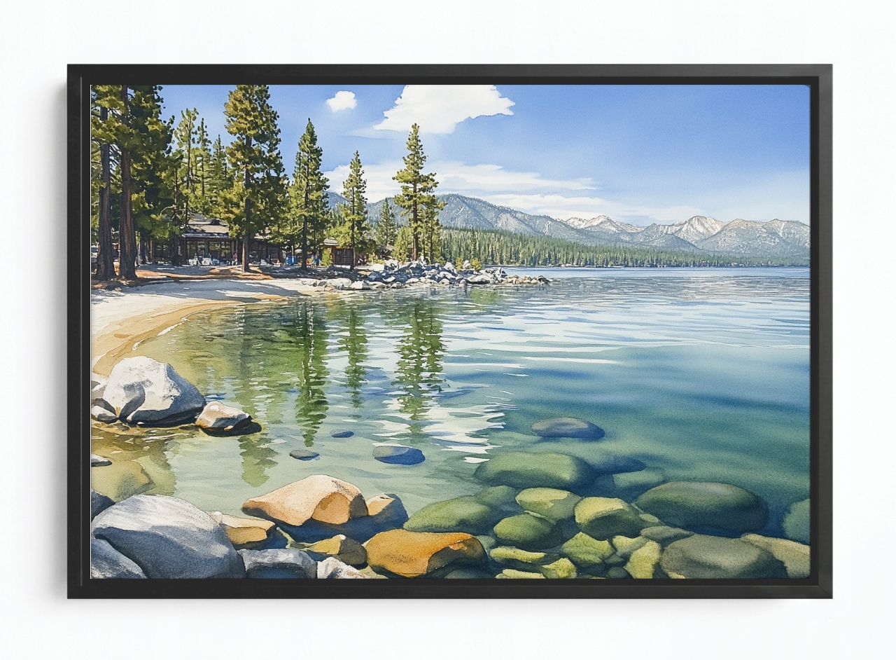 Obraz Rama American Box Krajina Hory Jezero Tahoe Kalifornie Nevada 60x40