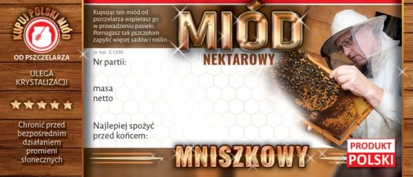 

Etykiety na miód mniszkowy (100szt) wzór E1291