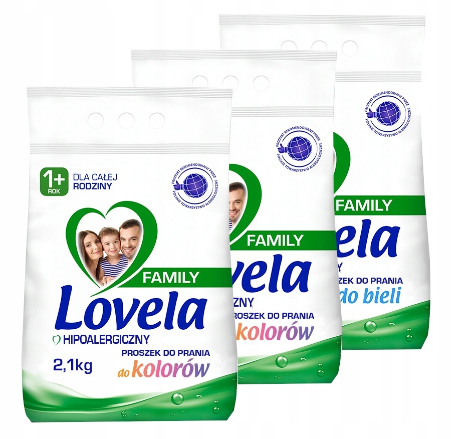 

Lovela Proszek Family 3x2,1kg/84pr MIX Kolor Bieli