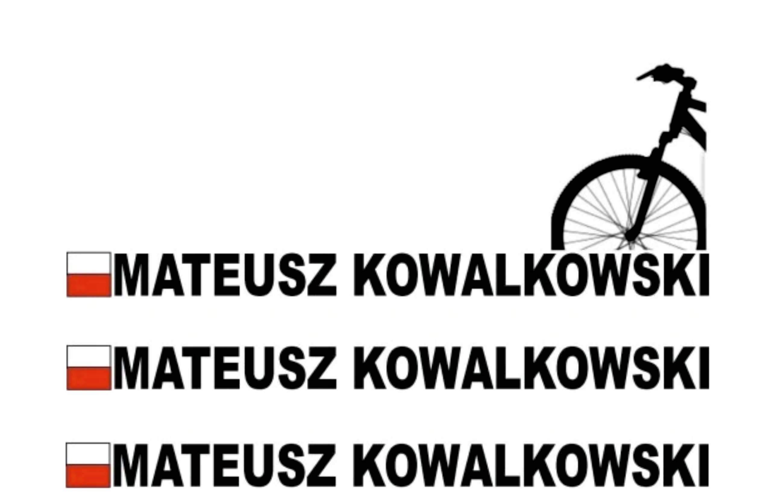 NAKLEJKA FLAGA NAZWISKO IMIE GRUPA KRWI 2szt