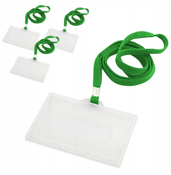 

Identyfikator z taśmą na smyczy Zielony x50