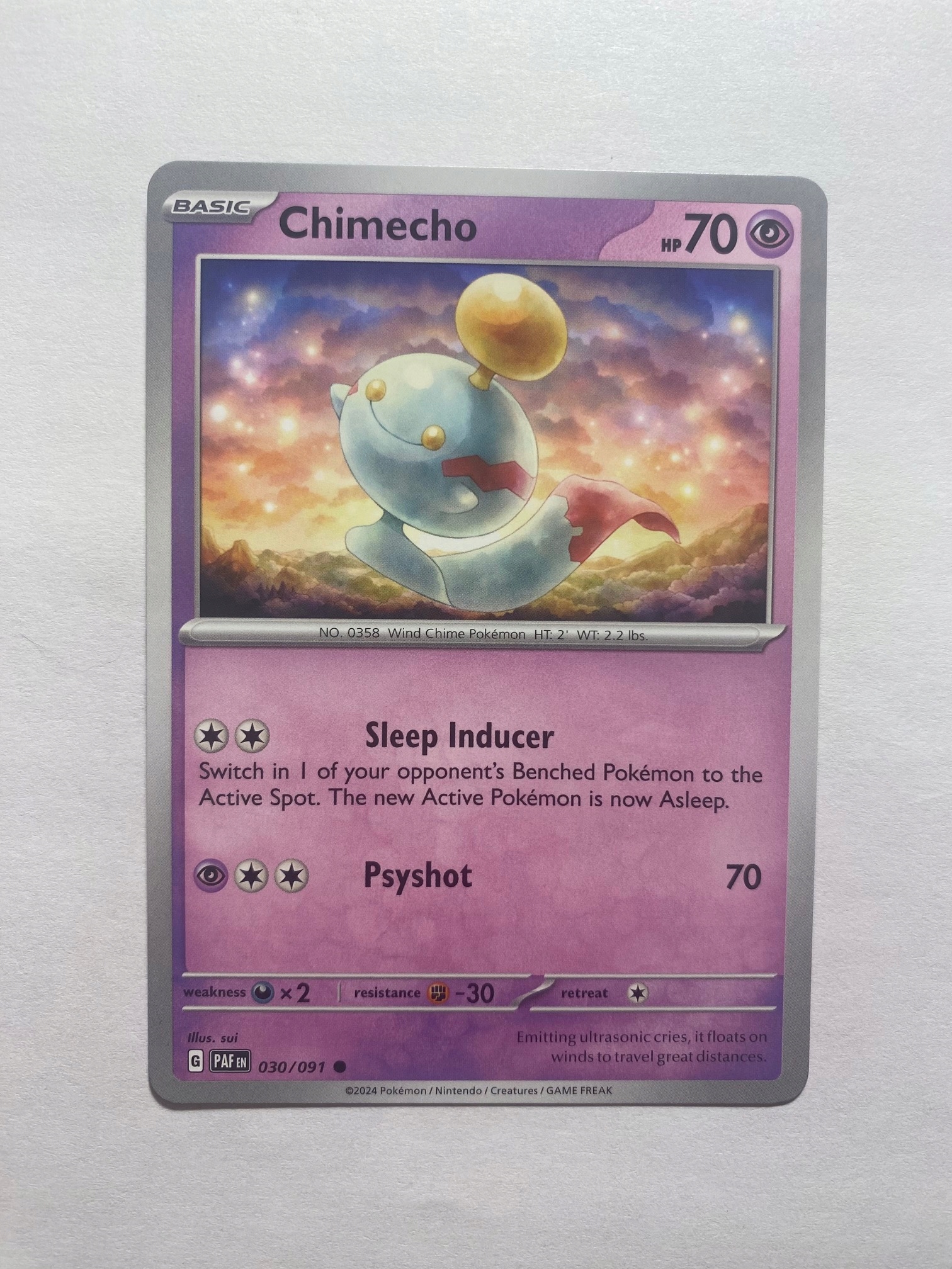 Pokemon Paldean Fates 030/091 Chimecho