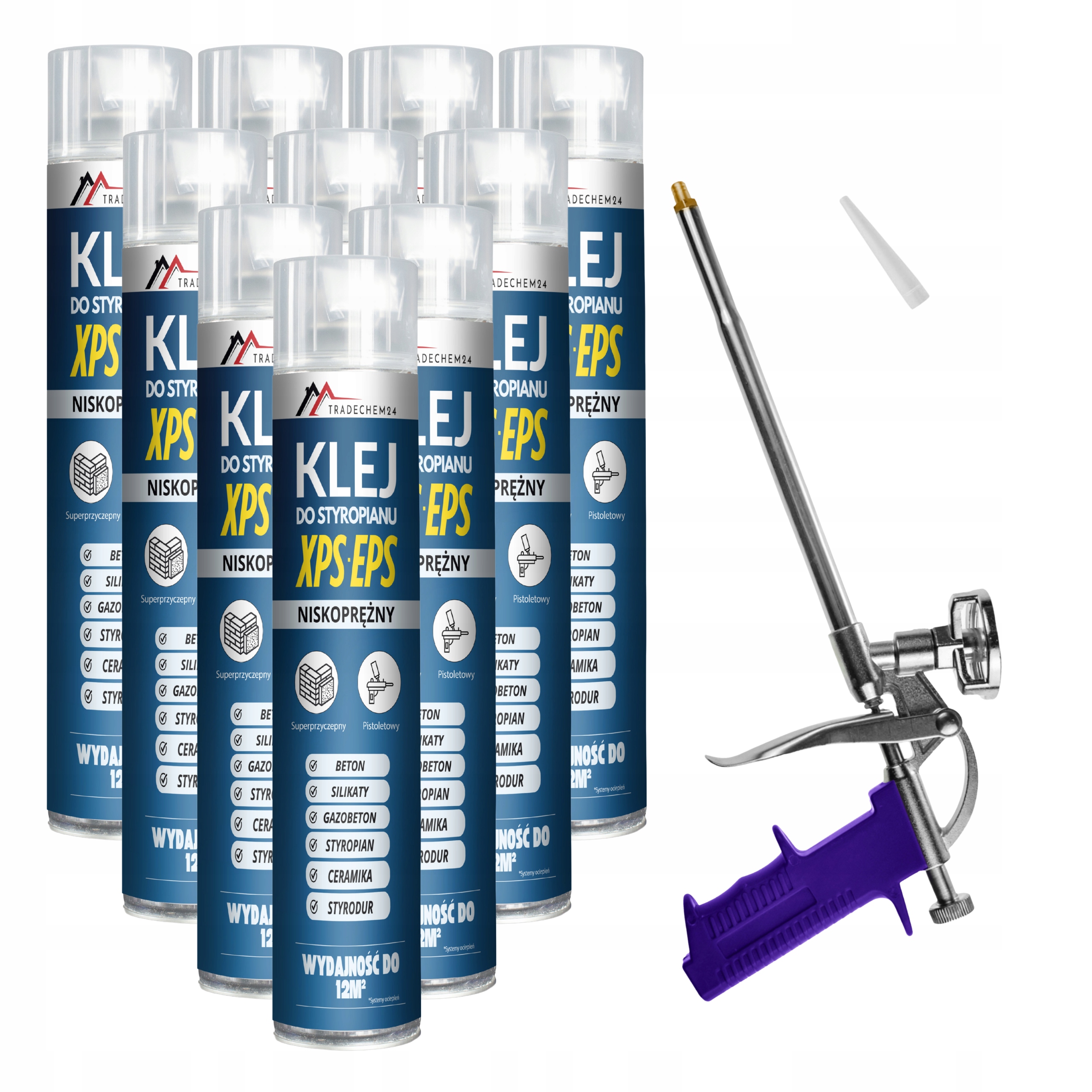 Pěnové Lepidlo Na Polystyren Z Styroduru Plechu Xps Eps 750 ML – Pěna Pistole